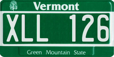 VT license plate XLL126