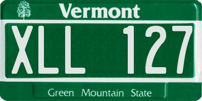 VT license plate XLL127