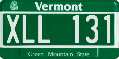 VT license plate XLL131