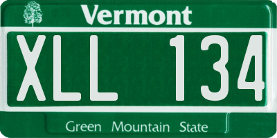 VT license plate XLL134