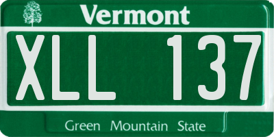VT license plate XLL137