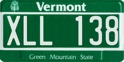 VT license plate XLL138
