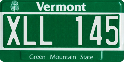 VT license plate XLL145