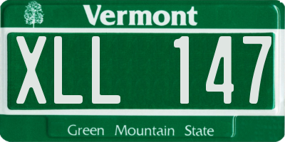 VT license plate XLL147