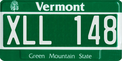 VT license plate XLL148