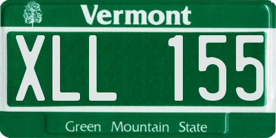 VT license plate XLL155