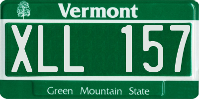 VT license plate XLL157
