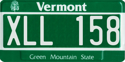 VT license plate XLL158
