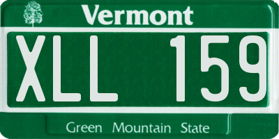 VT license plate XLL159