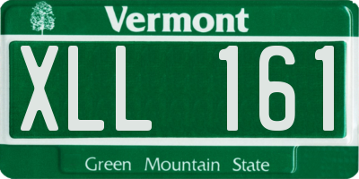 VT license plate XLL161