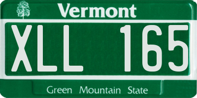 VT license plate XLL165