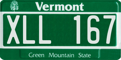 VT license plate XLL167