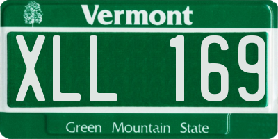 VT license plate XLL169