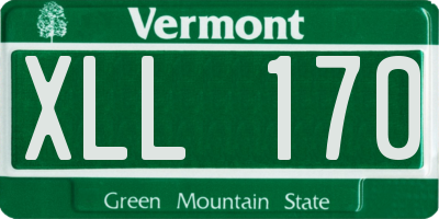 VT license plate XLL170