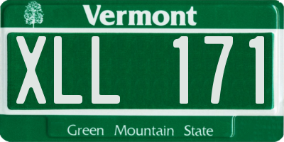 VT license plate XLL171