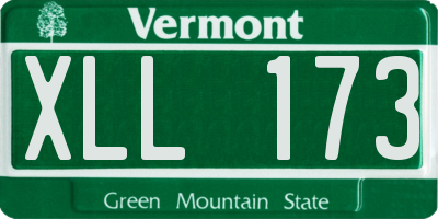 VT license plate XLL173