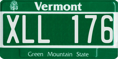 VT license plate XLL176