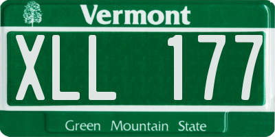 VT license plate XLL177