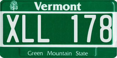 VT license plate XLL178