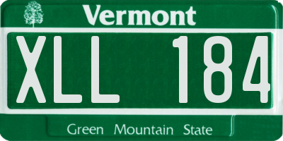 VT license plate XLL184