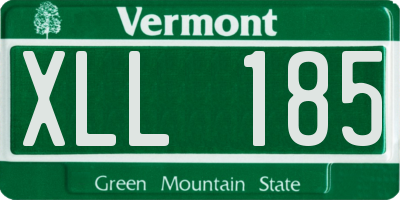 VT license plate XLL185