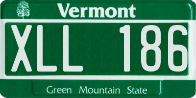 VT license plate XLL186