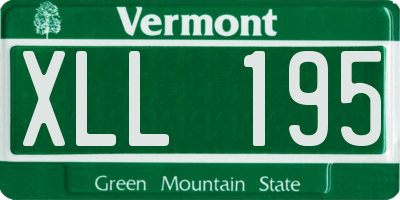 VT license plate XLL195