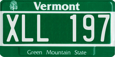 VT license plate XLL197