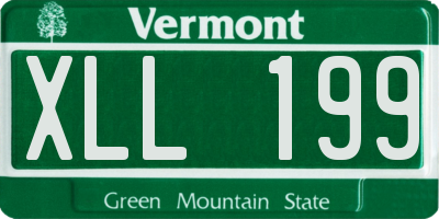 VT license plate XLL199