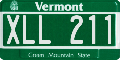 VT license plate XLL211