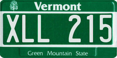 VT license plate XLL215