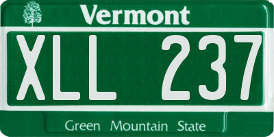 VT license plate XLL237