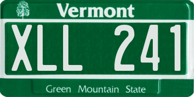 VT license plate XLL241
