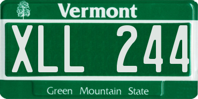 VT license plate XLL244
