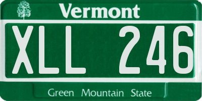 VT license plate XLL246