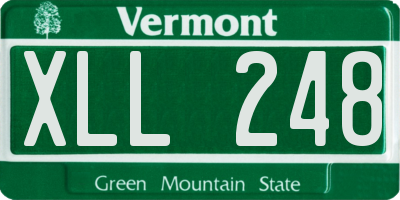 VT license plate XLL248