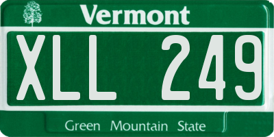 VT license plate XLL249