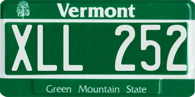 VT license plate XLL252