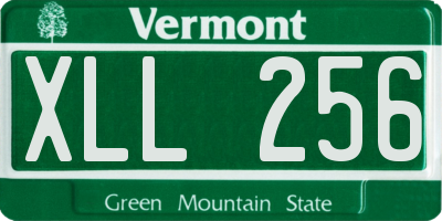 VT license plate XLL256