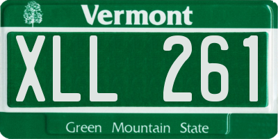 VT license plate XLL261