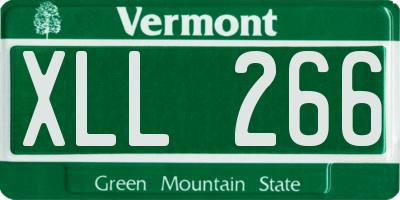 VT license plate XLL266