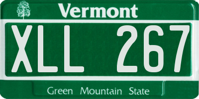 VT license plate XLL267