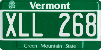 VT license plate XLL268