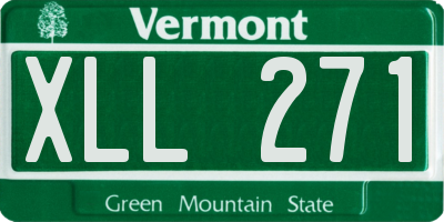 VT license plate XLL271