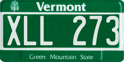 VT license plate XLL273