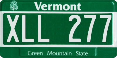 VT license plate XLL277