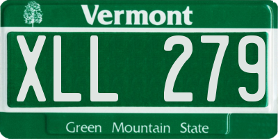 VT license plate XLL279