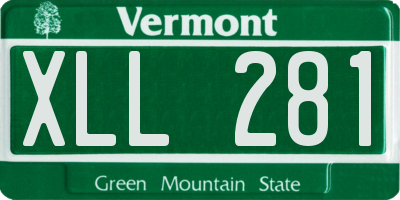 VT license plate XLL281