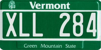 VT license plate XLL284