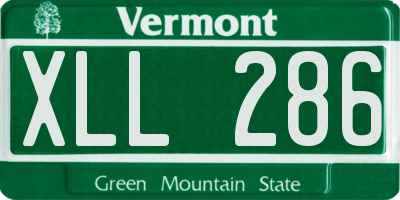 VT license plate XLL286